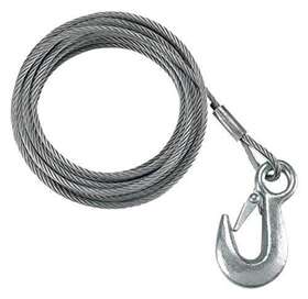 0100 Fulton 066510865539 Wc325 3/16 Inch X 25ft Winch Cable With Hook