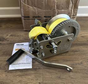 142424 Fulton Boat Trailer Winch With 20 Foot Strap Hook 3 200 Lb