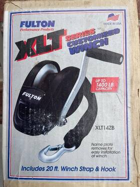 Xlt14zb Fulton Xlt Series 1400lb Cap Hand Crank Boat Trailer Winch With Strap- New