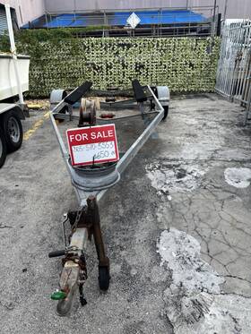 Galvanized Gt-1500-sa Boat Trailer Single Axle Fits 15-18ft New Bunks