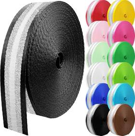Grosun 600248653732 10 Yards Nylon Webbing 1.5 Inch 2 Strap Black-10
