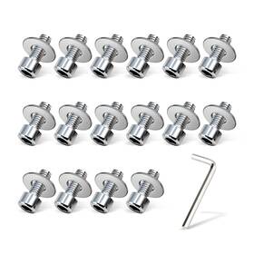 Zxcls-16 Haizusai 16 Sets Bike Water Bottle Cage Bolts M5 Hex Socket Stainless Steel Screws
