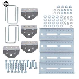 Hgf144540 Home-garden-fix 4 8 Inch Galvanized Swivel Top Bunk Bracket Kit For Boat Trailer 2x3 With Hardware