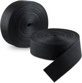 Houseables 642709240761 Webbing 2 Inch Lawn Chair Seat Belt 25 Yards Nylon Black