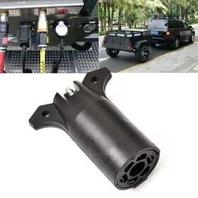Hukyu 750000212865 Rv 7 Way Round To 4 Pin Flat Trailer Light Adapter Plug Connector Boat Us