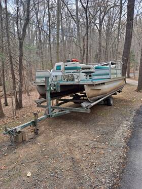 Haapo136d494 Hydra Pontoon Boat Repair Project 18 Ft. With Trailer 9.9 Yamaha 4-stroke