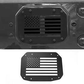 Jcs332 Jecar Spare Tire Carrier Plate Aluminum Alloy American Flag Tailgate Vent Jl
