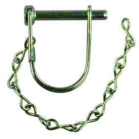 Jr Products 01171 Trailer Coupler Safety Pin Clip 1/4x1-3/8 Inch Usable Snap Lock Bail Zinc