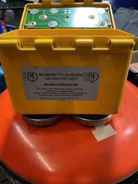 Bgled888port Julian A. Mcdermott Barge Navigation Led Light Red Port W Battery
