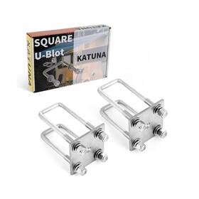 218widtjh Katuna 4 Sets Heavy Duty Square U-bolt Boat Trailer 2 1/8 Inch W X 6 5/16 L Hot Dip Galva