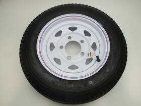 Kenda Gb668029373 4.80-12 Loadstar Trailer Tire 5 Bolt Load Range B White Wheel