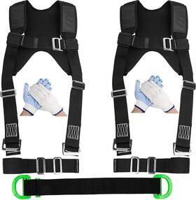 Kam-2024pro01 Koakomi Furniture Moving Straps With Chest Buckle 2-person Lifting And Black