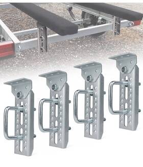 Fla12185 Kuafu 4pcs 8 Inch Galvanized Adjustable Swivel Top Bunk Brackets Kit For 2x4 Boat Trailer