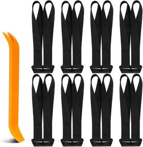 Cdb-001 Kuzaro Cargo Tie Down Door Hook Straps Two Loops Roof Rack Kits 180mm Black