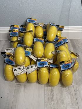 Kwik Tek 737826017171 F-5y Float 5 Inch X 3 Yellow Lot Of 46 Total New And Sealed