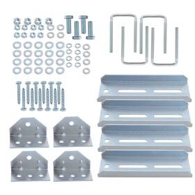 Law216810 Labwork 4pcs 8 Inch Galvanized Swivel Top Bunk Bracket Kit With Hardware For 2x3 Boat Trailer
