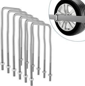 240408 Ldxdru 6pcs U-bolt Spare Tire Carrier For Trailer Sliver