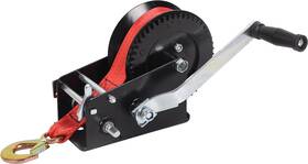 L0134g0005 Lfgud Boat Trailer Winch Hand 3500lbs Heavy Duty Hook With 33ft Red Polyester