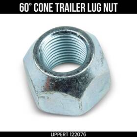 122076 Lippert Curt 60 Degree Cone Trailer Lug Nut 1/2 Inch 20 For Boat And Wheels