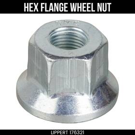 176321 Lippert Curt Hex Flange Wheel Nut 5/8 Inch 18 For Boat And Trailer Wheels