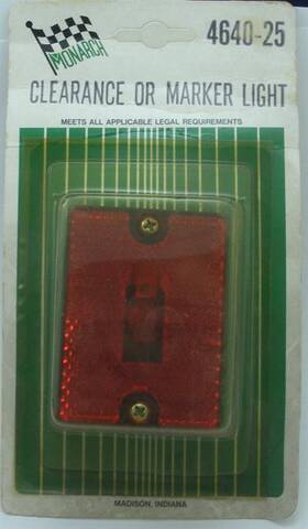 4640-25 Marine Grade Monarch Trailer Clearance Light Red Lens 12 Volt