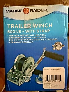 59916-33 Marine Raider Trailer Winch With Strap 600 Lb