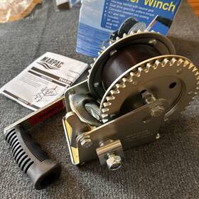 7-1594 Marpac Tough Guy Trailer Winch 2000lb Dual Gear Ratio 4 1 Marine Boat Jetski