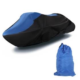 Mb995866 Menbager 600d Heavy Duty Trailerable Watercraft Jet Ski Cover 116 Inch -125 2 Seat Waterproof