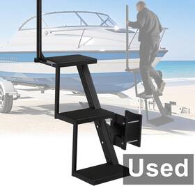 Blhml7 Neorexon 3 Step With Anti-slip Mat And Handrail Boat Trailer Steps Universal Fit