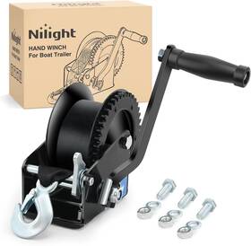 91928b Nilight Boat Trailer Winch 1200 Lbs Hand Crank Heavy Duty Winches