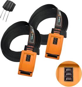 Of2802 Onefeng Sports 800lbs Lockable Tie Password Lock Strap 1.5 Inch W 10&apos L White