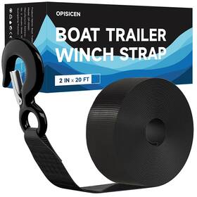 Op-00001 Opisicen Boat Trailer Winch Strap With Hook 2 Inch X 20ft- 10 816lbs Breaking Strength Heav