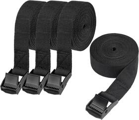 B004-cbt10247 Peasug Tie Down Straps 4 Pcs Lashing Small 1 Inch X 11.5&apos Black