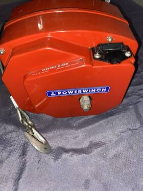 712-c Powerwinch Electric Boat Hitch Trailer Winch 712c 12vdc 1500 Lb Single Line Pull