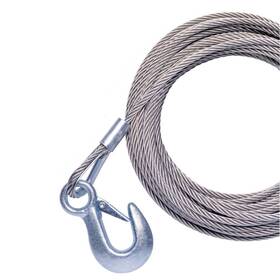 P7187200aj Powerwinch Cable 7/32 Inch X25ft Universal Premium Replacement With Hook S.s