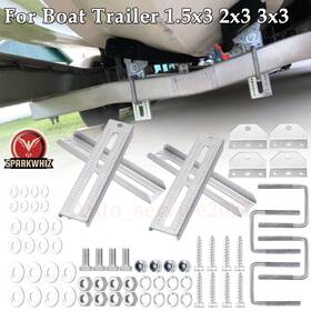 11301021 Racewill 4 Pack 12 Inch Galvanized Swivel Top Bunk Bracket Kit For Boat Trailer 1.5x3 2x3 3x3