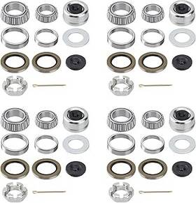 Racewill 4 Sets 25580 15123 Boat Trailer Axles Bearing Kits 739437942729 Axle Kit For 5200-6000 Lb #d42 With Seals Caps