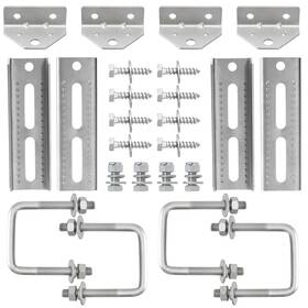 Racewill 739437512229 4 Pack Boat Trailer Bunk Brackets 8 Inch Galvanized Swivel Top Style Bun