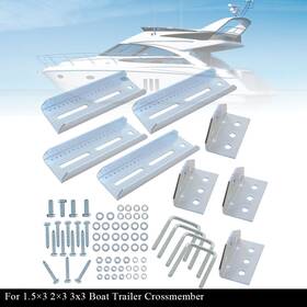 Rdb165645t Roadboost 4pcs 8 Inch Galvanized Swivel Top Bunk Bracket Kit With Hardware Boat Trailer 3x3
