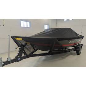 Rgd-741417 Rockgard Mesh Fabric Medium Black V-front Style Trailer Boat Bow Guard For 17-20ft Boats