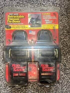 70004626 Rod Saver Retractable Transom Tie Downs 40 Inch Pair Marine Boat