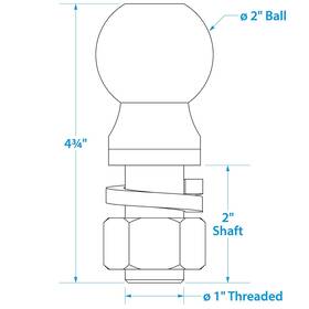 50-51341 Seachoice Chrome Plated Steel Trailer Coupler Ball