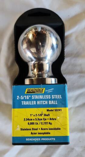 53241 Seachoice Stainless Steel 2-5/16 Inch Trailer Hitch Ball