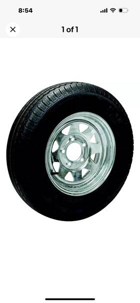 53424 Seachoice 15 Inch Bias Tire And Wheel Assembly 5 Stud Galvanized Spoke