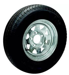 53431 Seachoice 15 Inch Radial Tire And Wheel Assembly 6 Stud Galvanized Spoke