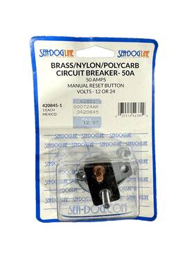 420845-1 Seadog Standard Manual Circuit Breaker 50 Amp 12 Or 24 Volts #420845-1