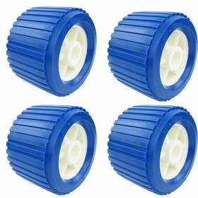 64065504 Seawell 4pcs Pp Boat Trailer Rollers Marine Ribbed Wobble 19mm Bore 110 75