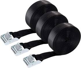 Shtczgt 710987774114 Cargo Tie Down Straps Heavy Duty Lashing 2.1ft-3pcs Black Silver