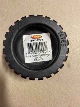 29530 Smith 3 Inch Wide X 4-3/8 Od Boat Trailer Black Rubber Ribbed Wobble Roller