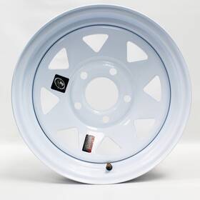129400 Southwest Wheel 15 Inch X 5 White Spoke Trailer On Bolt Circle